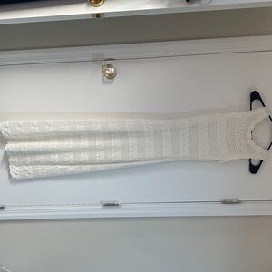 Olive & Oak Cream Crochet Maxi Dress